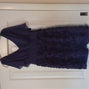 JS Collections chiffon rosette dress NWT